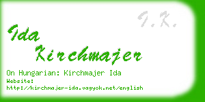 ida kirchmajer business card